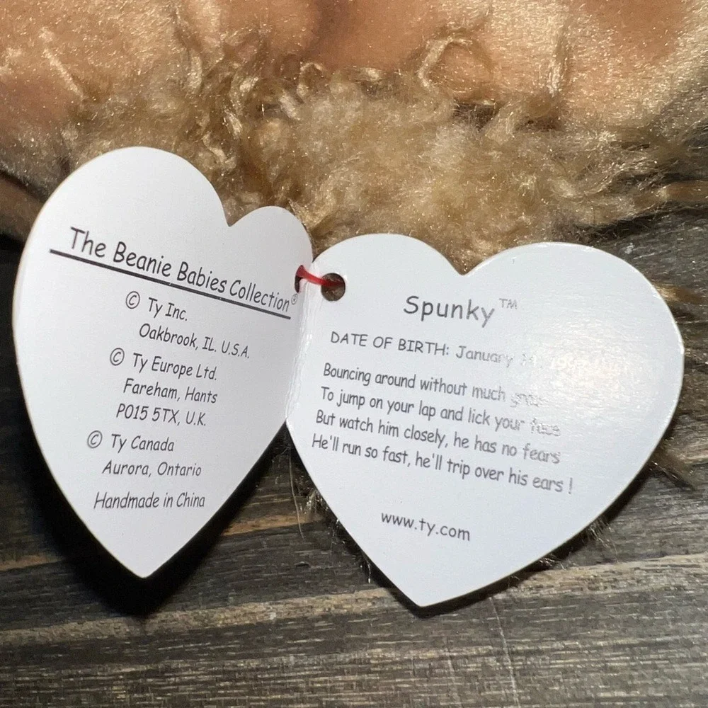 Ty Beanie Baby Spunky the Cocker Spaniel‎ w/ tag errors